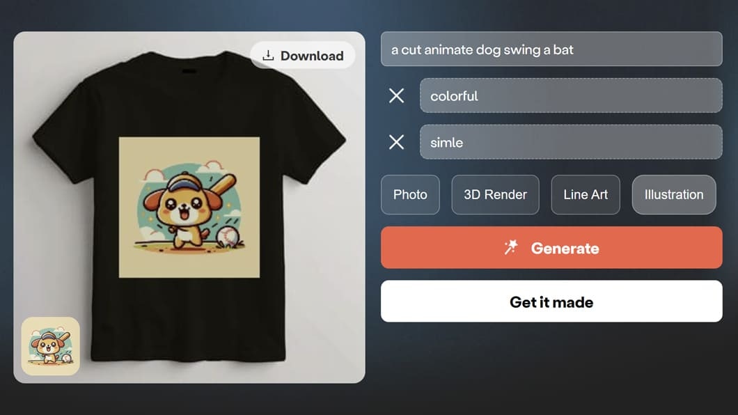 AI t-shirt design generator