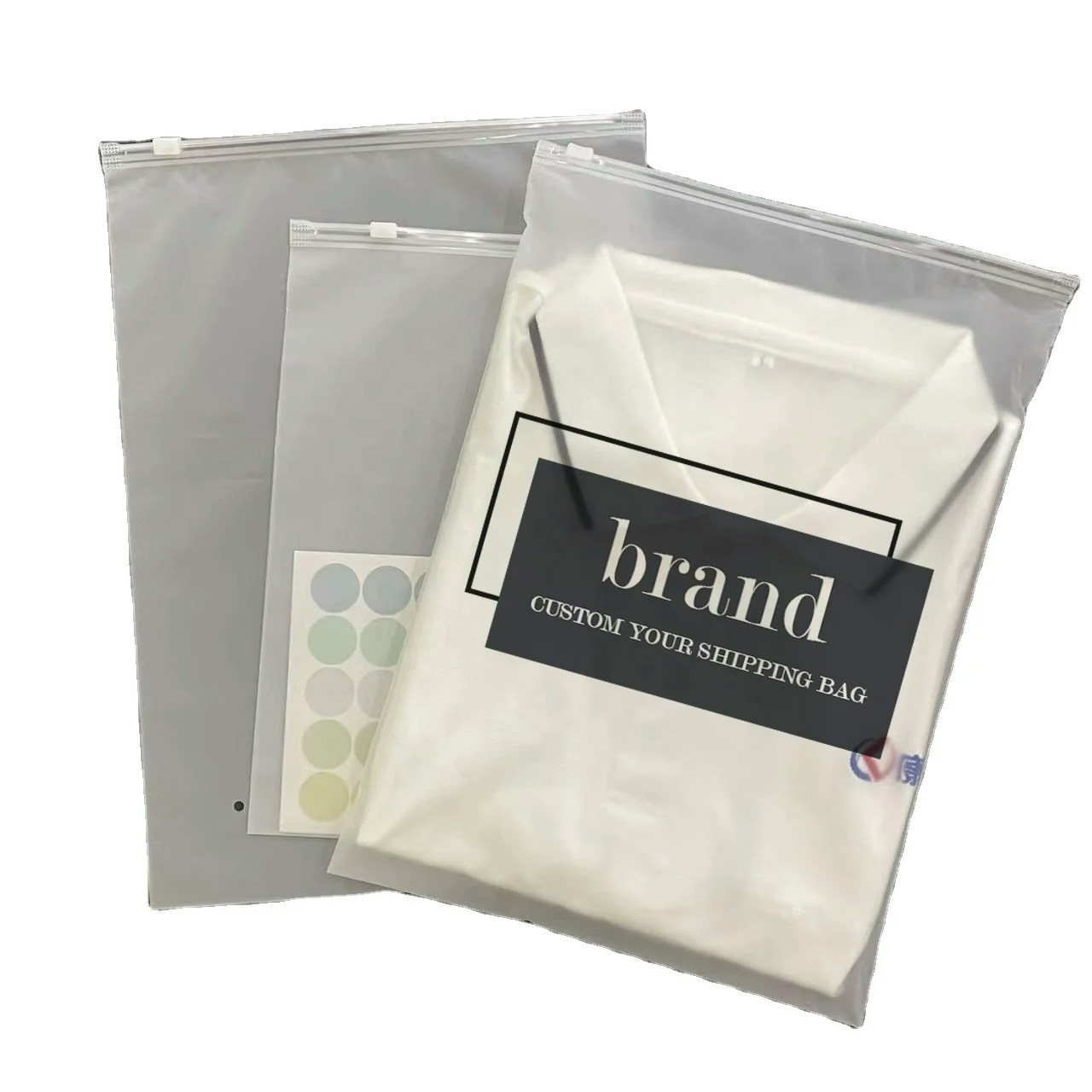 Custom Logo Clothing Zipper Bags