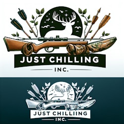 "Just Chilling inc. " logo - hunting setting