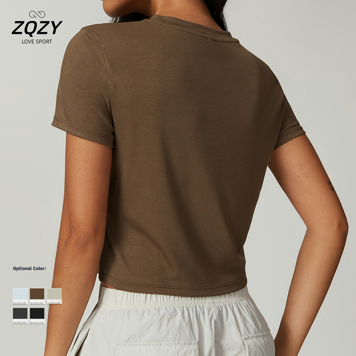 Eco-friendly Quick Drying Yoga Short Sleeve Top